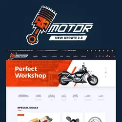 قالب فروشگاهی ووکامرس قطعات اتومبیل | Motor