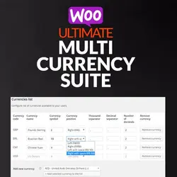 افزونه ووکامرس چند واحد پولی | WooCommerce Ultimate Multi Currency Suite