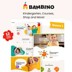 قالب مراقبت از کودک و نوزاد بامبینو | پوسته Bambino