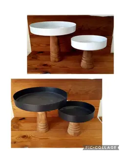 استند پذیرایی جفتی پایه چوبیاستند پذیرایی دو تیکه