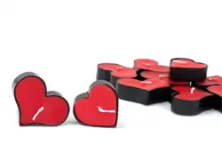 شمع  وارمر قلبی بسته 50عددیشمع قلب