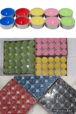 شمع وارمر رنگی بسته 50 عددیشمع وارمر رنگی