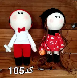 عروسک روسی جفتی دختر و پسرعروسک دختر پسر