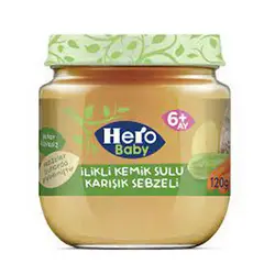 پوره سوپ هرو بیبی HERO BABY Anadolu sebzeleri  مخلوط کدو سبز ، سیب زمینی ، هویج 120 گرم
