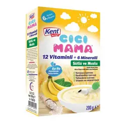 سرلاک کنت بورینگر سیسی ماما Kent Boringer Cicimama Sütlü با طعم موز – حاوی پربیوتیک شیر 200 گرم