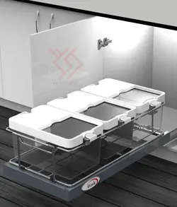 جای حبوبات کف ریل 3 مخزن مدل m-v210