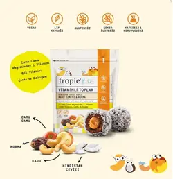 کره بادام هندی و خرما با روکش نارگیل فروپی 80 گرم