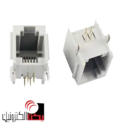 سوکت کانکتور تلفنRJ 11 مادگی PCB 6p4c