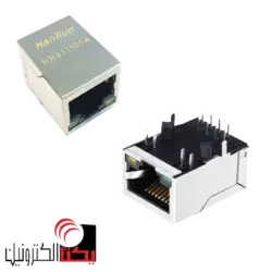 سوکت کانکتور شبکه مادگی HR911105A- RJ45 فیلتر دار و LED دار