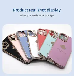 قاب الکتروپلیتینگ طرح برگ آیفون 12 پرومکسآیفونiPhone 12 Pro Max Electroplating Case with Leaf logo