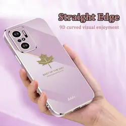 قاب الکتروپلیتینگ طرح برگ شیائومی ردمی نوت 10 پرو 4GشیائومیXiaomi Redmi Note 10 Pro 4G Electroplating Case with Leaf logo