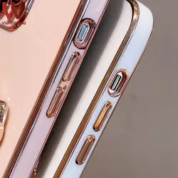 قاب الکتروپلیتینگ طرح هلو کیتی آیفون 14 پرومکساپلiphone 14 Pro Max Electroplating Case with Hello Kitty Holder