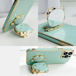 قاب الکتروپلیتینگ طرح هلو کیتی آیفون 13 پرومکساپلiphone 13 Pro Max Electroplating Case with Hello Kitty Holder