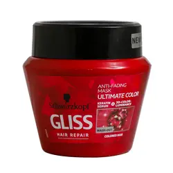 ماسک مو ترمیم کننده موهای رنگ شده گلیس مدل Ultimate Color –  300 میلی‌لیتر