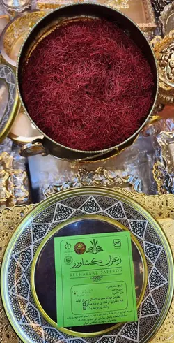 خریدزعفران سوپرنگین کشاورز ظرف خاتم صادراتی زعفران رضویSuper precious saffron