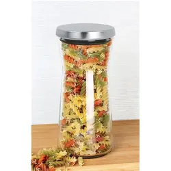 جا حبوبات شیشه ای MGS با درب استیل ۱۲۰۰cc – مدل B1200S