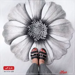 فرش سه بعدی زرباف طرح گلپرAngelica 3D Rug Zarbaf