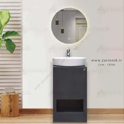 روشویی سرامیکی مدرن پایه دار زرین نیک کد CP508 طول 50 سانتی