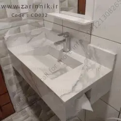 روشویی سرامیکی مدرن زرین نیک کد CD032 طول 80 سانتی متر