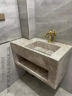روشویی سنگی مدرن زرین نیک کد SM502 طول 70 سانتی متر