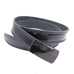کمربند مردانه چرم طبیعی گاو میشی تک لایه با سگک پلاکی