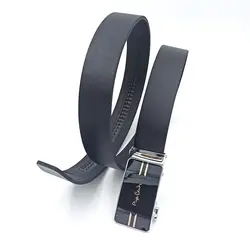 کمربند مردانه چرم طبیعی گاومیشی تک لایه با سگک ریلی