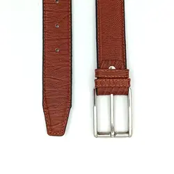 کمربند مردانه چرم طبیعی گاوی طرح لیزارد