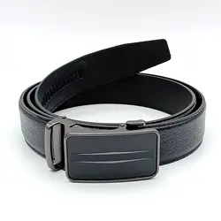 کمربند مردانه چرم طبیعی سه لایه با سگک ریلی شیک