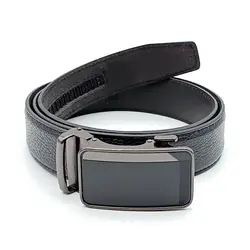 کمربند مردانه چرم طبیعی سه لایه با سگک ریلی شیک