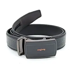 کمربند مردانه چرم طبیعی سه لایه با سگک ریلی شیک