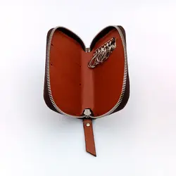 کیف جاکلیدی و جاکارتی چرم طبیعی دورزیپ مدل پروانه