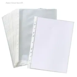 کاور کاغذ A4 پلاستیکی شفاف ( بسته 100 عددی )Transparent Plastic A4 Paper Cover Sheet ( Pack of 100 Pcs )