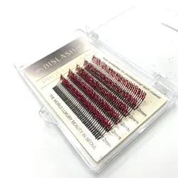 مینی پالت رنگی مژه بیسلش_اکلیلی قرمز(Glitter Red C/0.15x12mm)