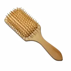 برس مو تمام چوبی مدل موبان دندانه چوبی مربعی اصلی سایز بزرگ » ژینوشاپ