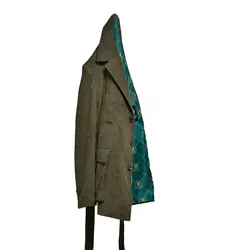 کت مخملی سافاری زیتونی