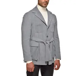 کت مخملی سافاری طوسی