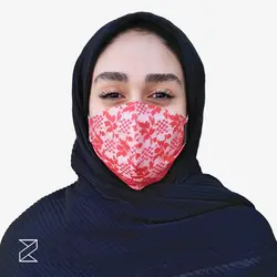 ماسک پارچه ای دانتل دار بزرگسال کد FM003