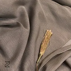 شال‌مجلسی حریر شاین منگوله‌دار ماسه‌ای کد SW059