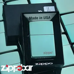 فندک زیپو اصل کد ۲۸۱۲۹ زیپو لوگو-Zippo 28129Zl Chrome Green