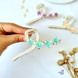 کلیپس فلزی شکوفه رنگی C56