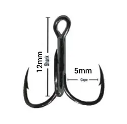 قلاب ماهیگیری سه شاخ سایز 12 بسته 8 عددی