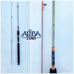 چوب دو تکه تو پر سیم بکسل دار با اتصال پیچی آلبا استار طول 270 سانتی متر