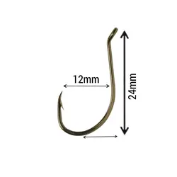قلاب پایه کوتاه VMC سایز 1 - رنگ برنز - بسته 8 عددی