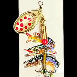 لانسه ماهیگیری مپس طلایی خال قرمز سایز 3