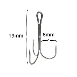 قلاب ماهیگیری سه شاخ سایز 6 بسته 8 عددی