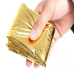 پتوی نجات دو طرفه طلایی نقره ای ابعاد 210×130 سانتی متر