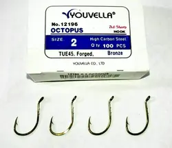 قلاب ماهیگیری کپوری یولا پایه کوتاه پشت خاردار اصلی سایز 2