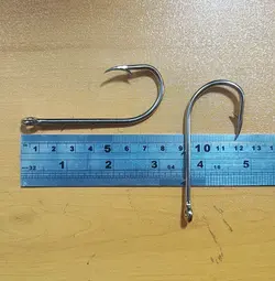 قلاب ماهیگیری پایه بلند پشت خاردار یولا سایز 10/0 بسته 3 عددی