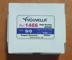 قلاب ماهیگیری پایه بلند پشت خاردار یولا سایز 9/0 بسته 3 عددی