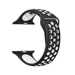 بند سیلیکونی مشکی طرح Nike مناسب اپل واچ 42/44/45/49 میلی متری